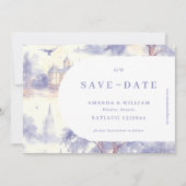 Toile de Jouy Art Wedding Save The Date (Voorkant)