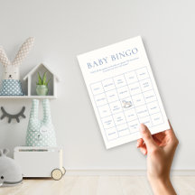 Toile De Jouy Baby Shower Blue Bow Boy Activity