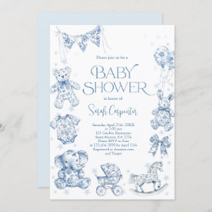 Toile De Jouy Baby shower Boy Kaart