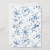 Toile De Jouy Baby shower Boy Kaart (Achterkant)