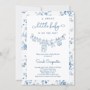 Toile De Jouy Baby shower Boy Kaart