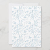 Toile De Jouy Baby shower Brunch Boy Invitation Kaart (Achterkant)