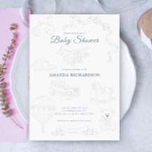 Toile de Jouy Baby Shower Kraamfeest