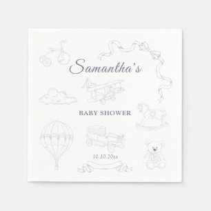 Toile de Jouy Baby Shower Kraamfeest Servet