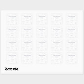 Toile de Jouy babykamer eerste bibliotheek voor de Vierkante Sticker (Vel)