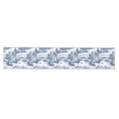Toile de jouy, blauw china, porselein, blauwe wilg medium tafelloper (Horizontaal)