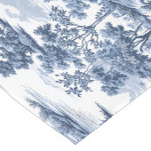 Toile de jouy, blauw china, porselein, blauwe wilg medium tafelloper (Hoek)