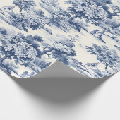 Toile de jouy, blauw en wit, porselein, cadeaupapier (Hoek)