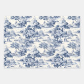 Toile de jouy, blauw en wit, porselein, inpakpapier vel (Voorkant 2)