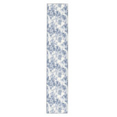 Toile de jouy, blauw en wit, porselein, medium tafelloper (Voorkant)