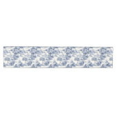 Toile de jouy, blauw en wit, porselein, medium tafelloper (Horizontaal)