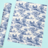 Toile de Jouy Blauw Frans Elegant Weiland Cadeaupapier