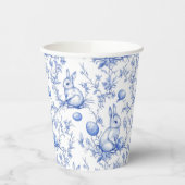 Toile De Jouy Blauwe Paashaas Papieren Bekers (Links)