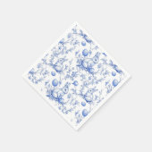 Toile De Jouy Blauwe Paashaas Servet (Hoek)