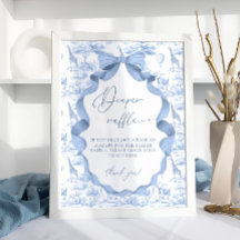 Toile de Jouy Blauwe Safari Dieren Luierloterij
