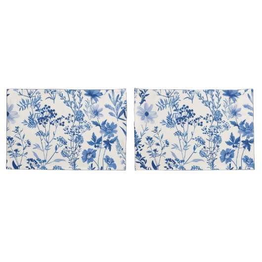 Toile De Jouy  bloemmotief Kussensloop (Achterkant-Set)