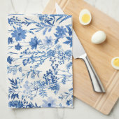 Toile De Jouy  bloemmotief Theedoek (Quarter Fold)