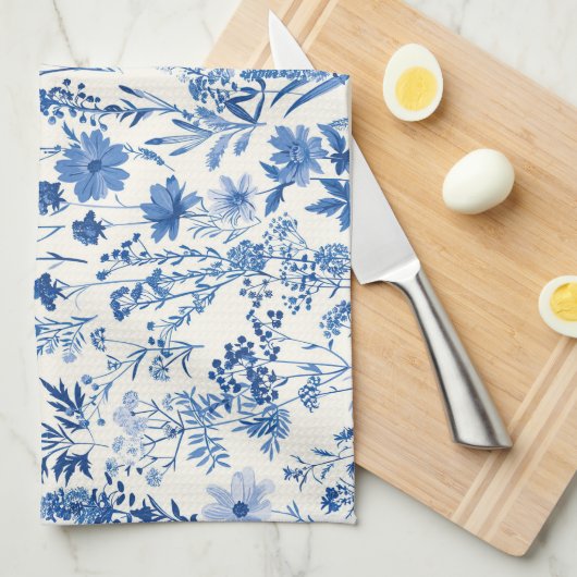 Toile De Jouy  bloemmotief Theedoek (Quarter Fold)