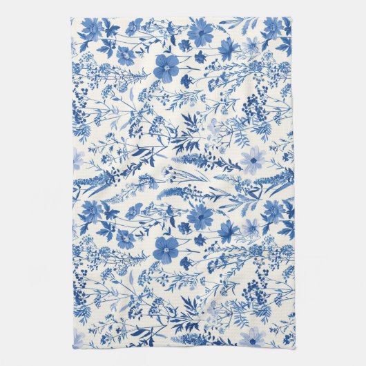 Toile De Jouy  bloemmotief Theedoek (Verticaal)