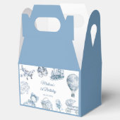 Toile De Jouy Blue Birthday Party Bedankdoosjes (Geopend)