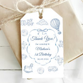 Toile De Jouy Blue Bow Birthday Party  Cadeaulabel