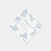 Toile de Jouy Blue Boy Baby shower Servet (Hoek)