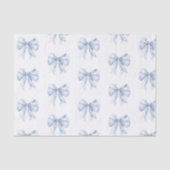 Toile de Jouy Blue Elegant Bow Tissuepapier (Voorkant)