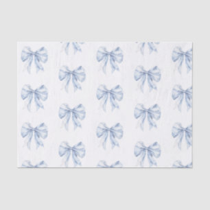 Toile de Jouy Blue Elegant Bow Tissuepapier