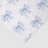 Toile de Jouy Blue Elegant Bow Tissuepapier (Detail)