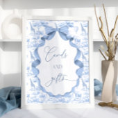 Toile de Jouy Blue Safari Dieren Kaarten en gesche Poster