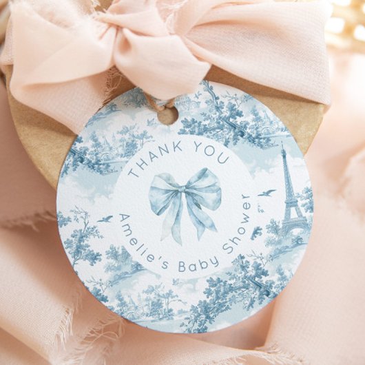 Toile de Jouy Bonjour Bebe Dank je Bedankjes Labels