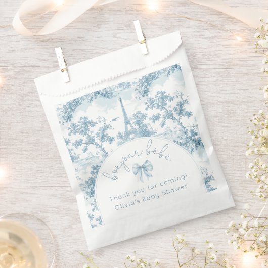 Toile de Jouy Bonjour Bebe Paris Bedankt Bedankzakje (Geknipt)