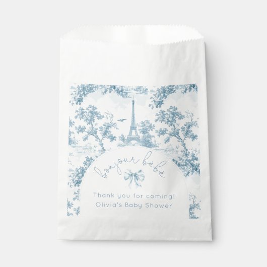 Toile de Jouy Bonjour Bebe Paris Bedankt Bedankzakje (Voorkant)