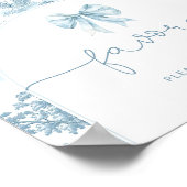 Toile de Jouy Bonjour Favoriet bonjour bebe Poster (Hoek)