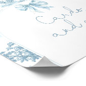 Toile de Jouy Bonjour Parijse Kaarten en geschenke Poster (Hoek)