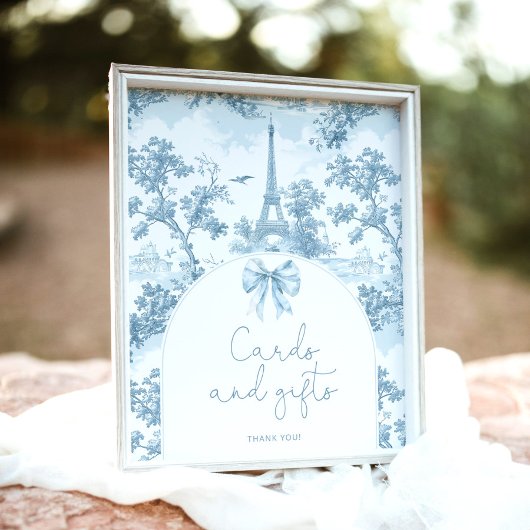 Toile de Jouy Bonjour Parijse Kaarten en geschenke Poster