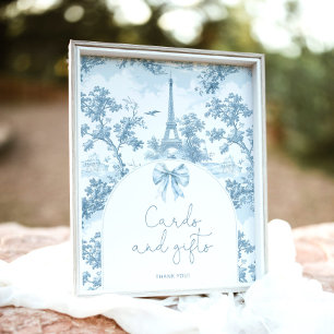 Toile de Jouy Bonjour Parisian Kaarten en cadeaus Poster