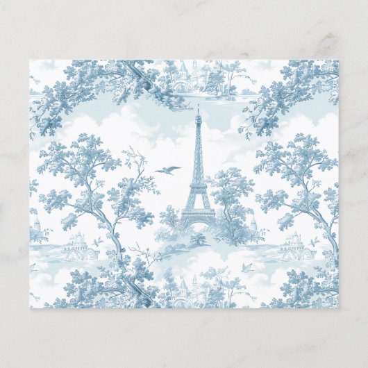 Toile de Jouy Boog advies en wensen bruidskaart (Achterkant)