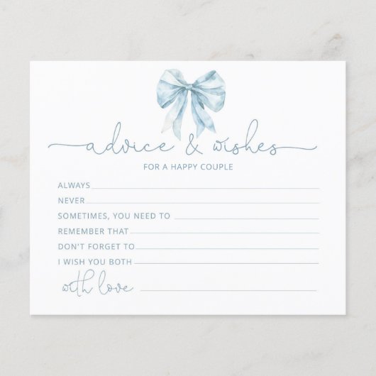 Toile de Jouy Boog advies en wensen bruidskaart (Voorkant)