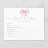 Toile de Jouy Bow advice and wishes bridal card (Voorkant)