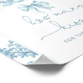 Toile de jouy Bow hoeveel kussen vrijgezellenfeest Poster (Hoek)