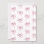 Toile de Jouy Bridal shower French Pink Bow Paris Kaart (Achterkant)