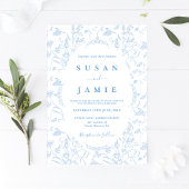 Toile de Jouy Bruiloft uitnodiging