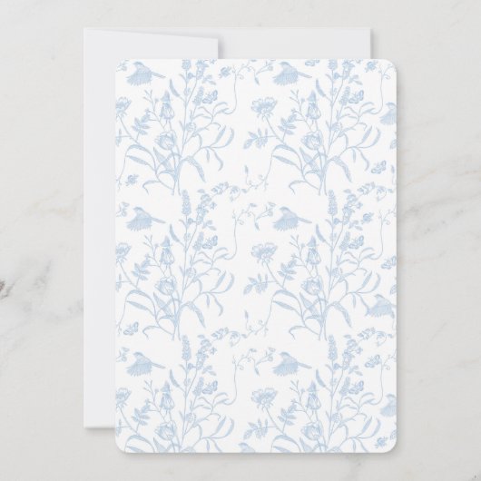 Toile de Jouy Bruiloft uitnodiging (Achterkant)