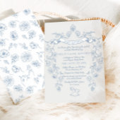 Toile de Jouy  Chinoiserie baby shower Kaart