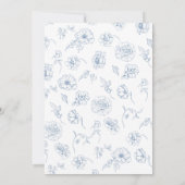 Toile de Jouy  Chinoiserie baby shower Kaart (Achterkant)