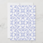 Toile de Jouy Chinoiserie Paard Jongen Babyfeestje Kaart (Achterkant)