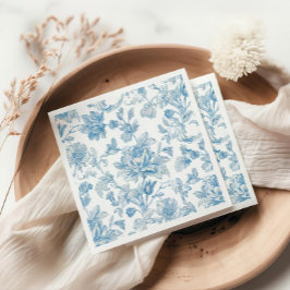 Toile-de-jouy Chinoiserieën Blauwe Bloempatroon Servet