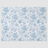 Toile-de-jouy Chinoiseries Blue Floral Pattern Tissuepapier (Voorkant)