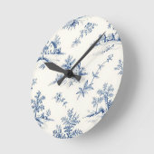 Toile de Jouy Countryside Seamless Pattern Ronde Klok (Hoek)
